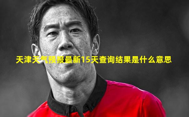 天津天气预报最新15天查询结果是什么意思