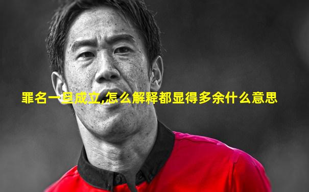 罪名一旦成立,怎么解释都显得多余什么意思